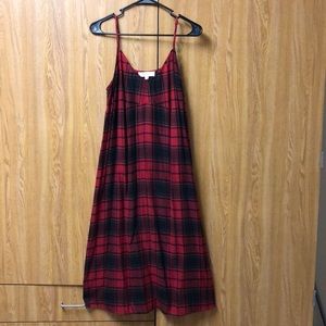 Plaid midi dress